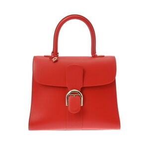 DELVAUX Brillant Red Calf Handbag